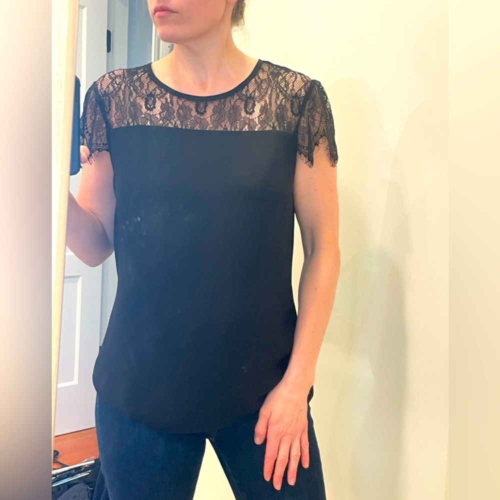 Lace sleeve top
